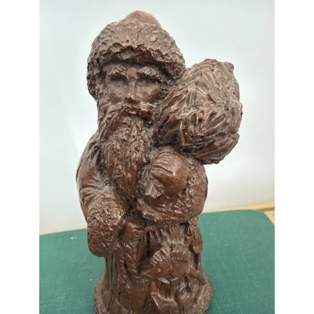 Vintage Red Mill Father Christmas Santa Claus Figurine Hobby Horse 6.5 Inch